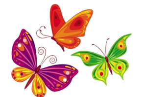 Rysunek z motylami